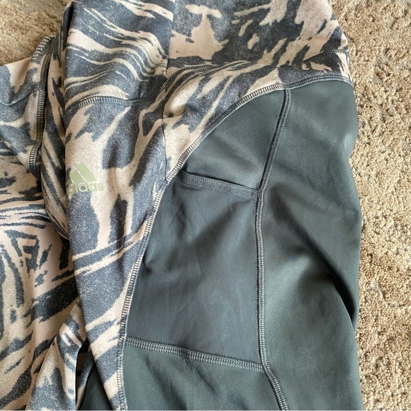 Adidas x Zoe Saldana Primegreen AEROREADY 7/8 Tights Leggings Blue Oxide: 3X - Picture 9 of 12